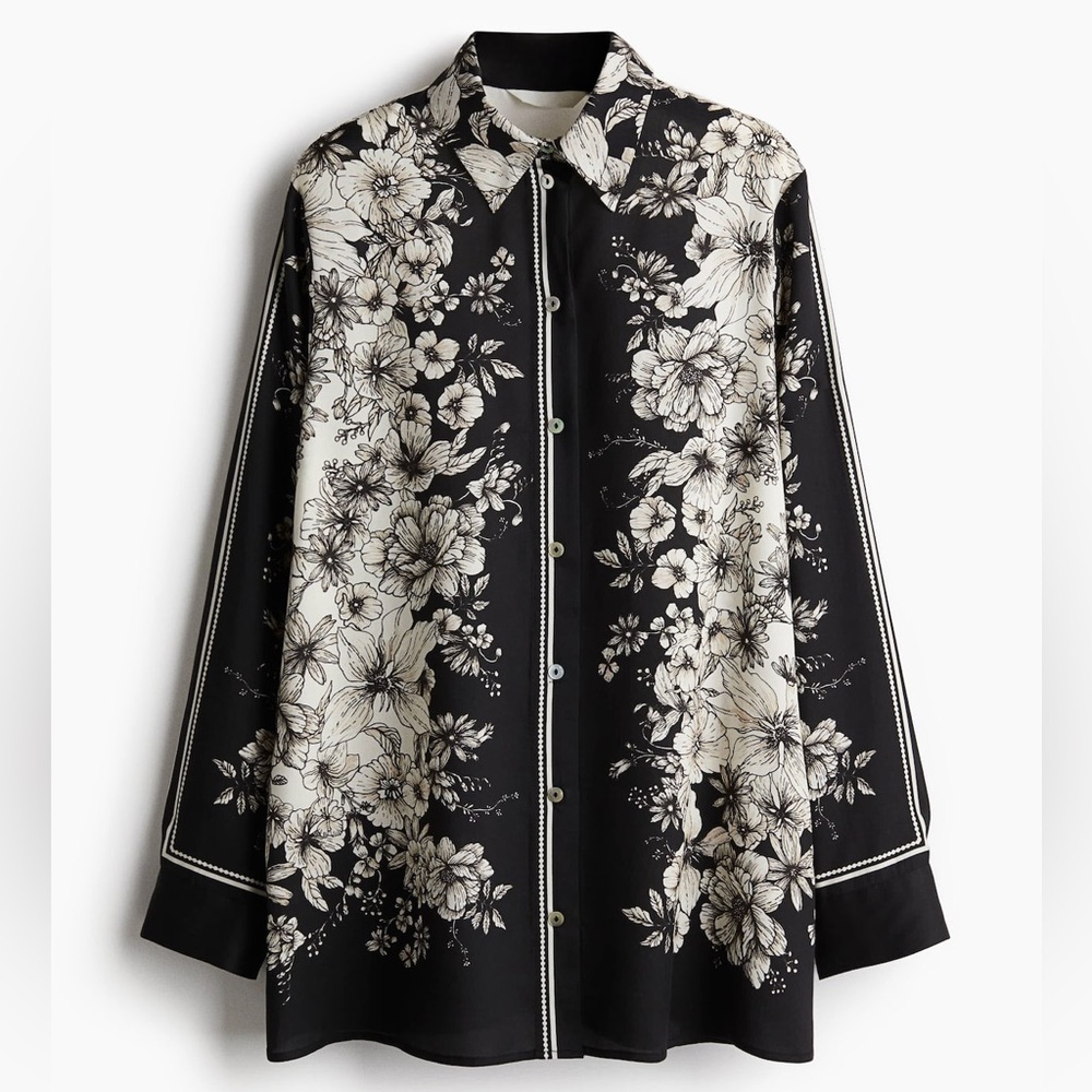 H&M NWT Long Printed Shirt